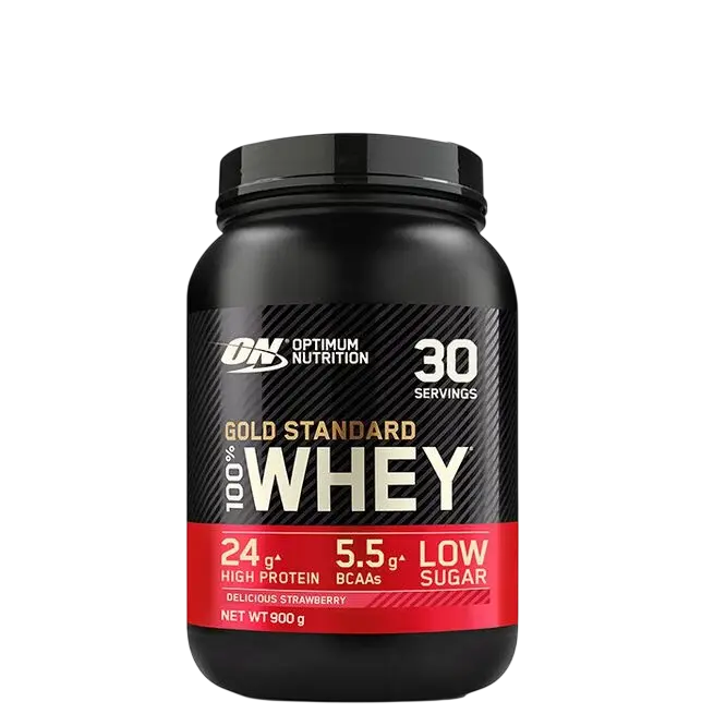 Optimum Nutrition Gold Standard 100% Whey med jordbærsmak, 780 g boks