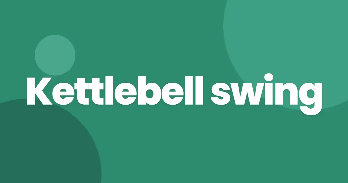 Kettlebell swing