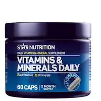 Star Nutrition Vitamins og Minerals Daily, 60 kapsler multivitamin
