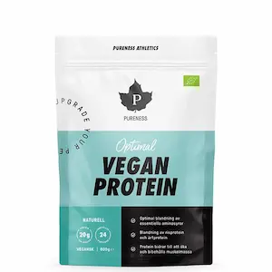Proteinpulver uten smak best i test 2026: Pureness Athletics Optimal Eko Vegansk Protein Naturell 600 g