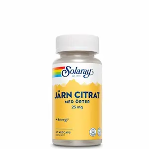 Solaray Jern Citrat 60 kapsler