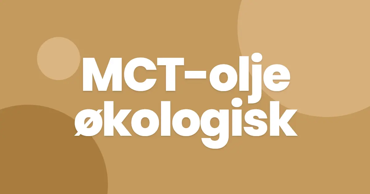Økologisk MCT-olje