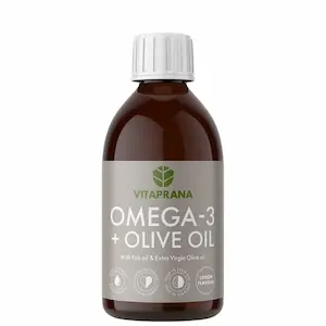 Vitaprana Omega-3 + Olivenolje 300 ml, flytende med sitronsmak