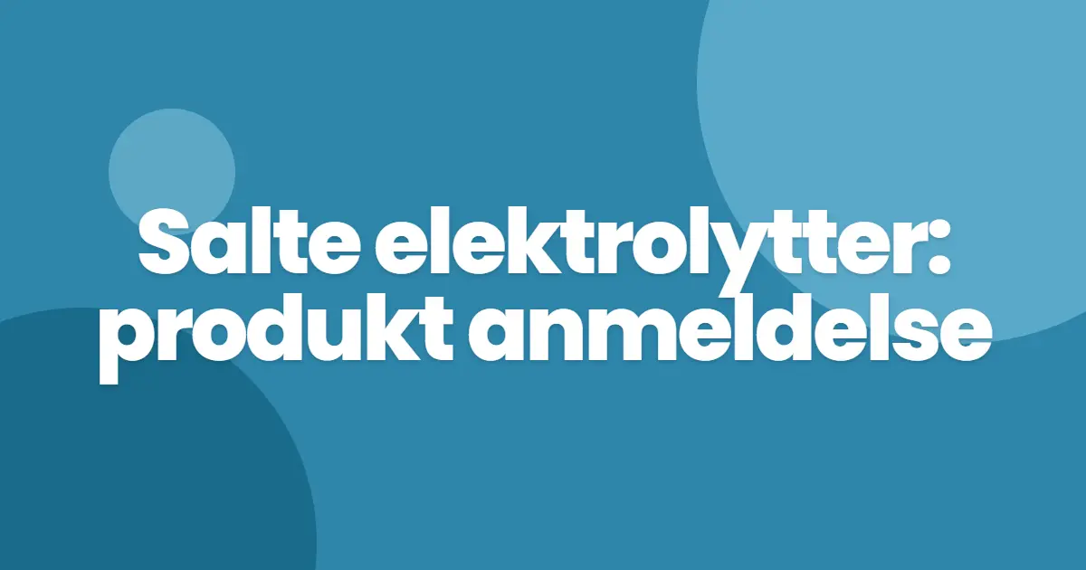 Salte elektrolytter