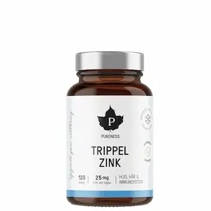 Trippel Zink 120 kapslar fra Pureness