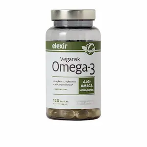 Elexir Pharma Vegansk Omega-3, 120 kapsler med algeolje