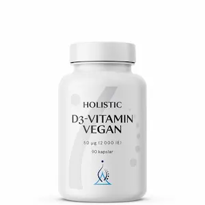 Holistic Vitamin D3 vegan 2000IE 90 vegetabilske kapsler