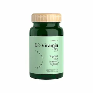 Great Earth Vitamin D3 Vegan 60 kapsler, fra lav