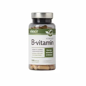 Elexir Pharma B-Vitamin Kompleks Vegansk 100 kapsler