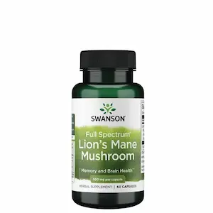 Swanson Full Spectrum Lion's Mane 500 mg, 60 kapsler
