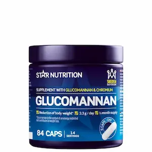 Appetittdempende best i test 2026: Star Nutrition Glucomannan 84 kapsler, testvinner