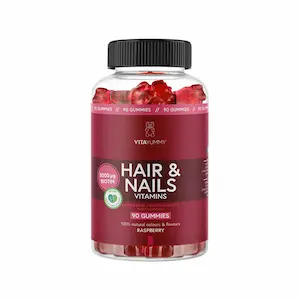 VITAYUMMY Hair og Nails Vitaminer Bringebær Gummies