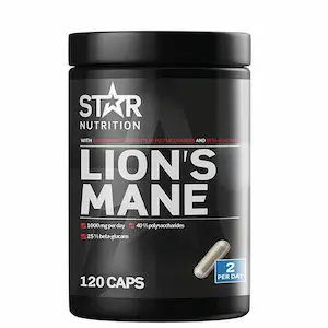 Lion's mane best i test 2026: Star Nutrition Lion's Mane 120 kapsler, testvinner