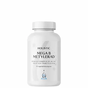 B-vitamin best i test 2026: Holistic Mega B Metylerad 90 kapsler, testvinner