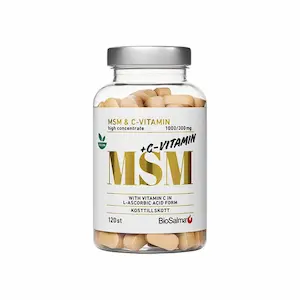 BioSalma MSM + C-vitamin, 120 tabletter