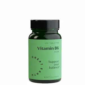 B6 best i test 2026: Great Earth Vitamin B6 120 tabletter, testvinner
