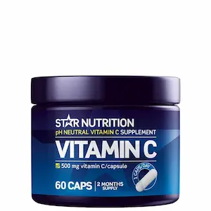 Star Nutrition Vitamin C 60 kapsler, pH-nøytral kalsiumaskorbat